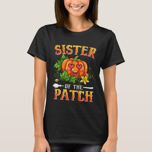 Pumpkin Sister of the Patch Halloween Family Matc Tシャツ (正面)