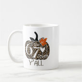 Pumpkin Six Seven Y'all 67 Funny Meme Number  コーヒーマグカップ (左)