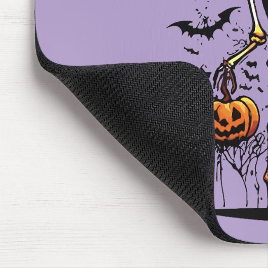 Pumpkin Skeleton Halloween Art  マウスパッド (コーナー)