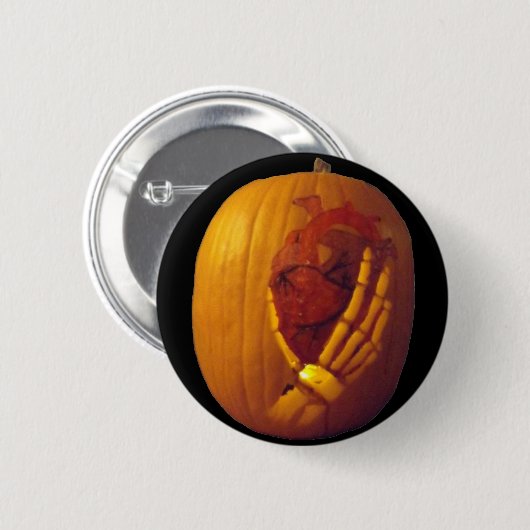Pumpkin、Skeleton Handハート 缶バッジ (正面&裏面)