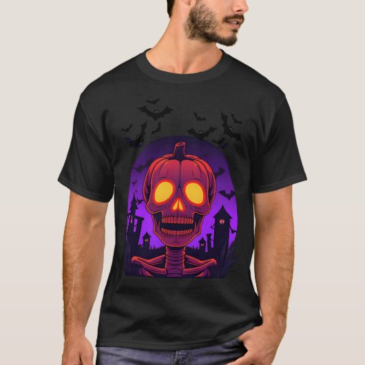 Pumpkin Skull Fusion 🎃💀 Tシャツ (正面)