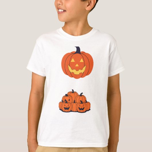 Pumpkin smiling spooky tシャツ (正面)