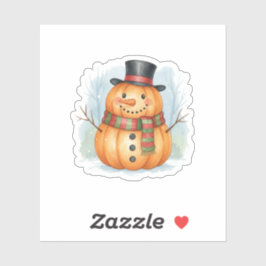 Pumpkin snowman シール