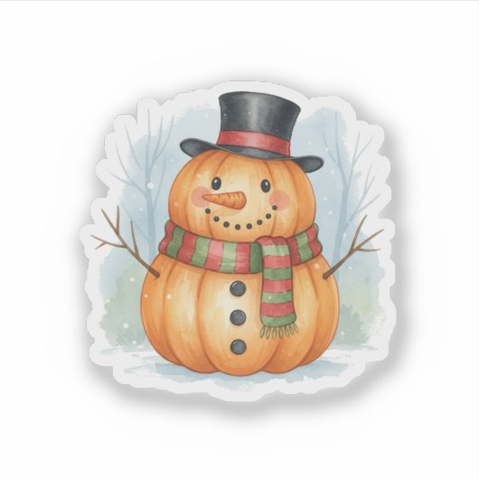 Pumpkin snowman シール (正面)