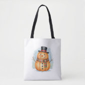 Pumpkin snowman トートバッグ (正面)