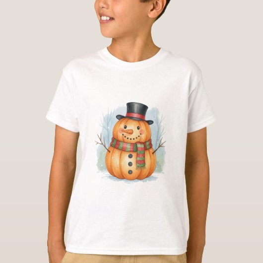 Pumpkin snowman tシャツ (正面)