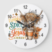 Pumpkin Spice....  ラージ壁時計 (正面)