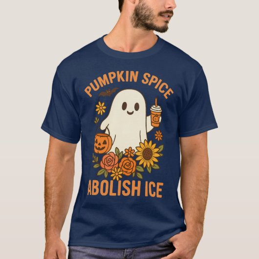 Pumpkin Spice Abolish ICE Tシャツ (正面)