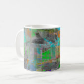 "Pumpkin Spice Abstract" abstract art coffee mug コーヒーマグカップ (正面左)
