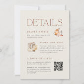 Pumpkin Spice All in One Baby Shower 招待状 (裏面)