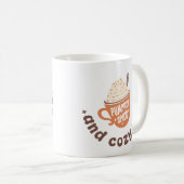 Pumpkin Spice and Cozy vibes – Cute Fall PSL  コーヒーマグカップ (正面右)