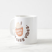 Pumpkin Spice and Cozy vibes – Cute Fall PSL  コーヒーマグカップ (正面左)