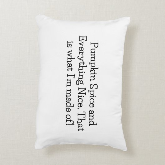 Pumpkin Spice and Everything Nice Pillow アクセントクッション (裏面(縦))
