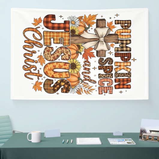 Pumpkin Spice and Jesus Christ 横断幕 (トレードショー)