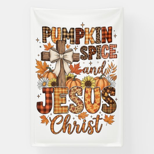Pumpkin Spice and Jesus Christ 横断幕 (縦)