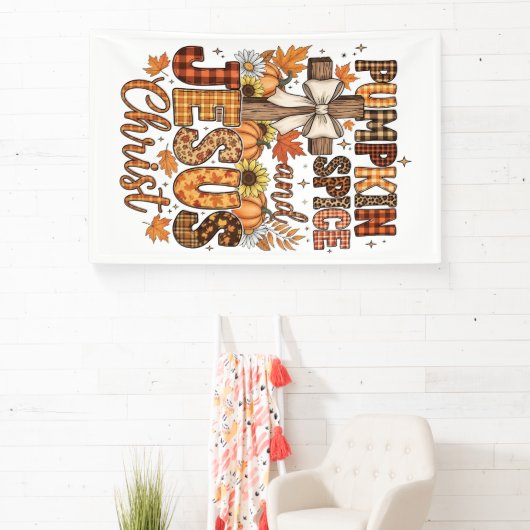 Pumpkin Spice and Jesus Christ 横断幕 (インサイチュ)