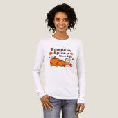 Pumpkin spice and mom life fall lovers トライブレンドTシャツ (正面全体)