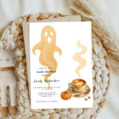 Pumpkin Spice Autumn Coffee drinks Baby Shower 招待状