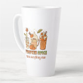 Pumpkin Spice Autumn Drink Art カフェラテマグ (左アングル)