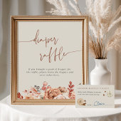 Pumpkin Spice Baby Shower Diaper Raffle Ticket エンクロージャーカード