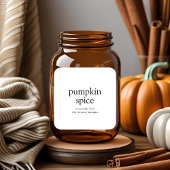 Pumpkin Spice Candle Label | Minimalist Fall スクエアシール