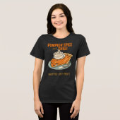 Pumpkin Spice & Chill Funny Thanksgiving Fall Pun トライブレンドTシャツ (正面全面)