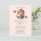 Pumpkin Spice Coffee 60th Birthday Invites 招待状 (スタンド正面)
