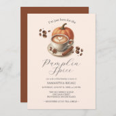Pumpkin Spice Coffee 60th Birthday Invites 招待状 (正面/裏面)