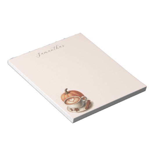 Pumpkin Spice Coffee Themed Notepad ノートパッド (アングル)