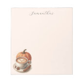 Pumpkin Spice Coffee Themed Notepad ノートパッド (正面)