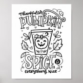 Pumpkin Spice Coloring Page ポスター (正面)