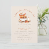 Pumpkin Spice & Everything Nice – Fall Baby Shower 招待状 (スタンド正面)