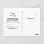 Pumpkin Spice & Everything Nice Thanksgiving Card ポストカード (裏面)