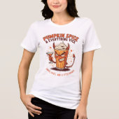 Pumpkin Spice & Everything Vice Funny Thanksgiving トライブレンドＴシャツ (正面)