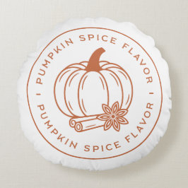 Pumpkin spice flavor cozy fall season aesthetic ラウンドクッション