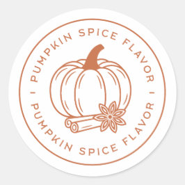 Pumpkin spice flavor flavoring ラウンドシール