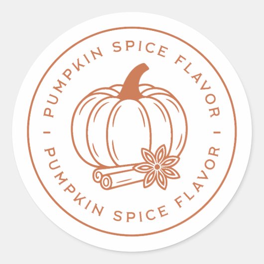 Pumpkin spice flavor flavoring ラウンドシール (正面)
