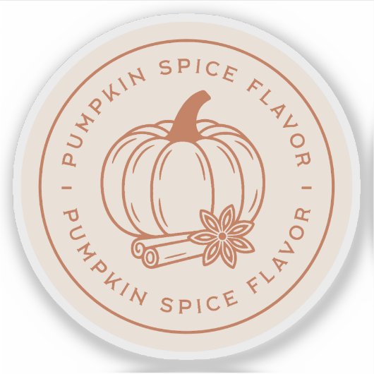 Pumpkin spice flavor homemade aesthetic シール (正面)