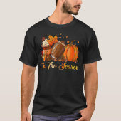 Pumpkin Spice Football Fall T-Shirt Tシャツ (正面)