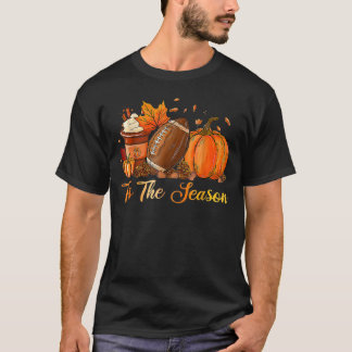 Pumpkin Spice Football Fall T-Shirt Tシャツ