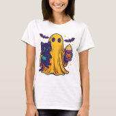 Pumpkin Spice Ghost PNG｜fall catful｜fall cat png｜g Tシャツ (正面)