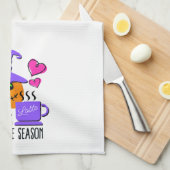 Pumpkin Spice Halloween Season Kitchen Towel キッチンタオル (四つ折り)