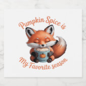Pumpkin Spice Is My Favorite Season Fall Classic T スパークリングワインラベル (シングルラベル)