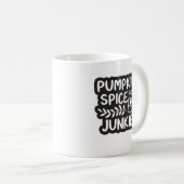 Pumpkin Spice Junkie コーヒーマグカップ (正面右)