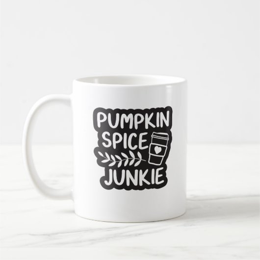 Pumpkin Spice Junkie コーヒーマグカップ (左)