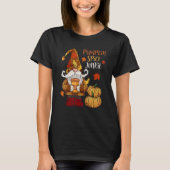Pumpkin Spice Junkie Pumpkin Latte Gnome Thanksgiv Tシャツ (正面)