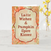 Pumpkin Spice Kisses – Autumn Greeting Card カード (黄色い花)