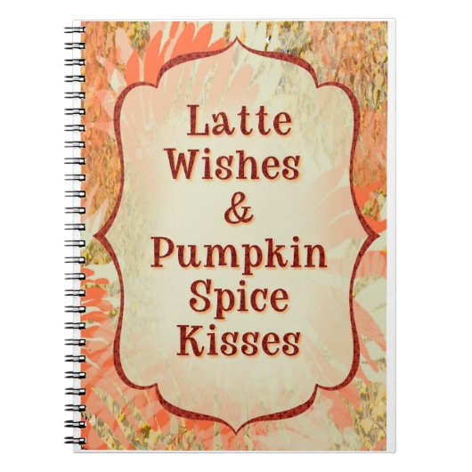 Pumpkin Spice Kisses – Autumn Greeting Card ノートブック (正面)