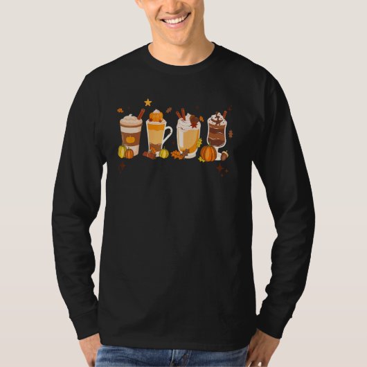 Pumpkin Spice Latte Fall Coffee Autumn Season Than Tシャツ (正面)