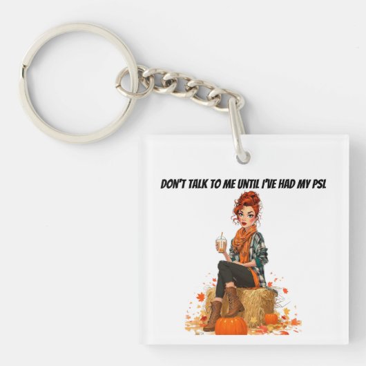 Pumpkin Spice Latte - Ms Sass キーホルダー (正面)